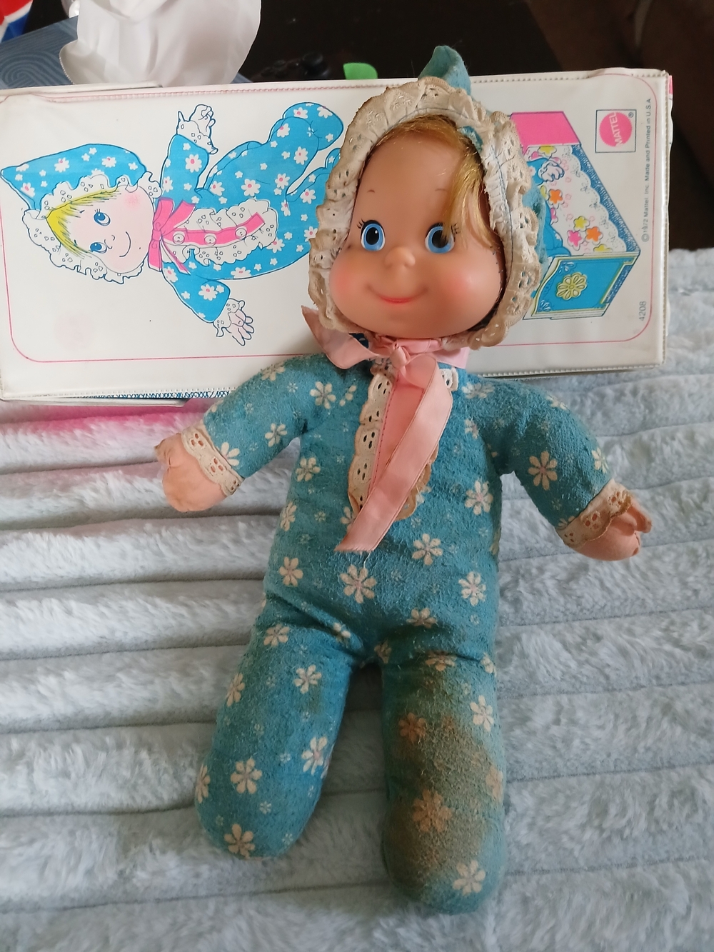 1970s Mattel Baby Beans doll w/pull String-tested Works